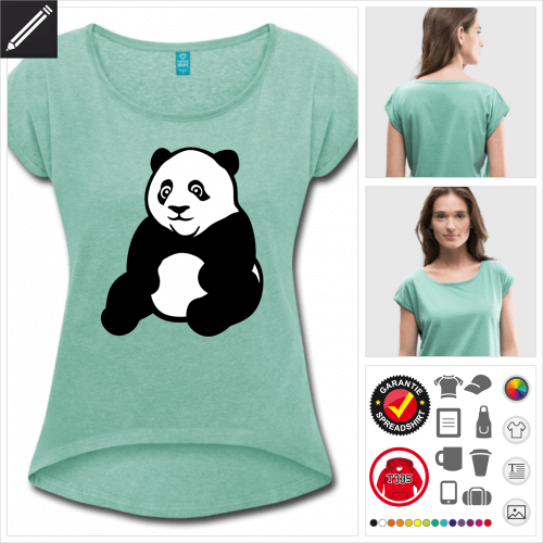 cropped Panda Top selbst gestalten. Online Druckerei