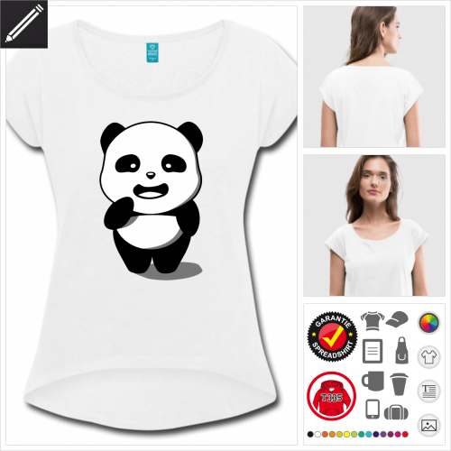 Frauen Panda T-Shirt online gestalten