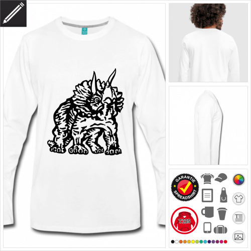 Triceratops Dinosaurier T-Shirt online zu gestalten