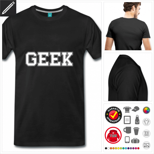 Mnner Geek T-Shirt online zu gestalten