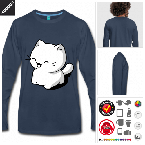 Katzen Langarmshirt zu gestalten