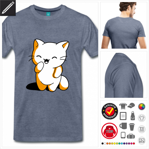 premium Kätzchen T-Shirt personalisieren