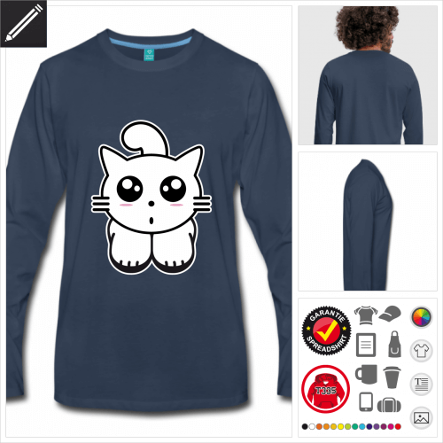 Katze T-Shirt selbst gestalten. Online Druckerei