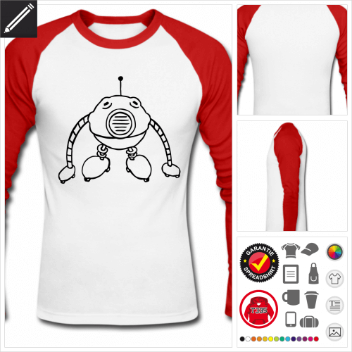 Mnner Lustiger Roboter T-Shirt online zu gestalten