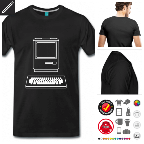 Mnner Retrogaming T-Shirt selbst gestalten. Druck ab 1 Stuck