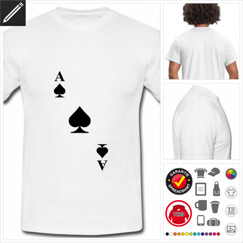 Männer Kartenspiel T-Shirt personalisieren