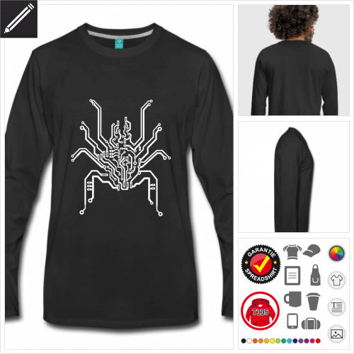 Spinne Langarmshirt zu gestalten