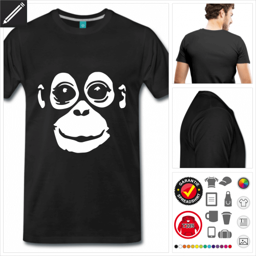 basic Affe T-Shirt personalisieren