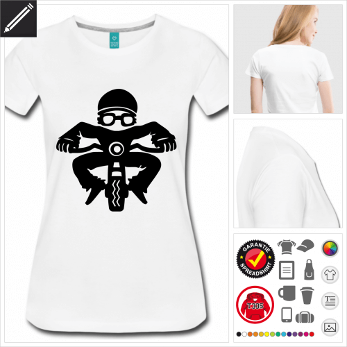 basic Motorradfahrer T-Shirt selbst gestalten. Druck ab 1 Stuck