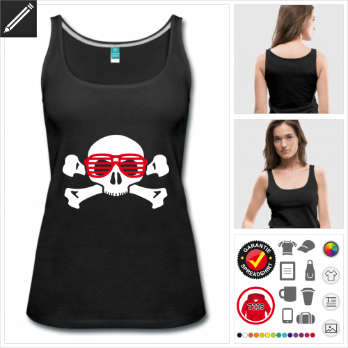 Schdel Tank Top online Druckerei, hhe Qualitt