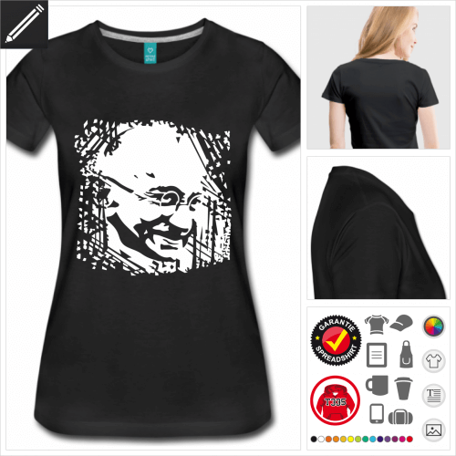 Frauen Gandhi T-Shirt online gestalten