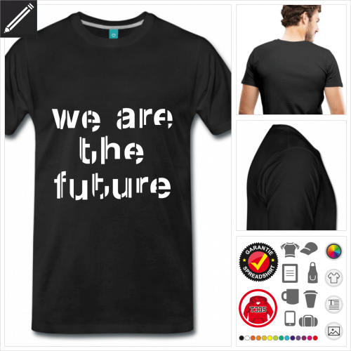 oranges Mnner Future T-Shirt online gestalten