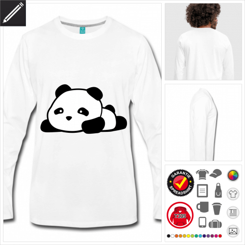 Panda T-Shirt fr Mnner personalisieren