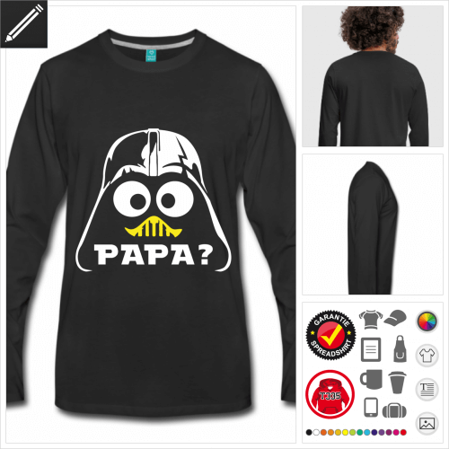 schwarzes Darth Calimero T-Shirt online gestalten