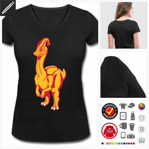 basic Parasaurolophus T-Shirt selbst gestalten. Online Druckerei
