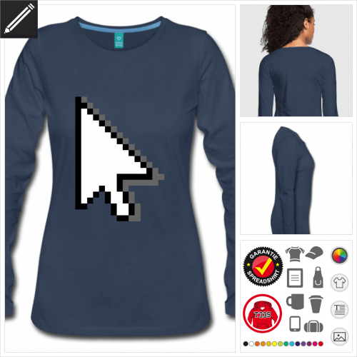 blaues Computer T-Shirt selbst gestalten