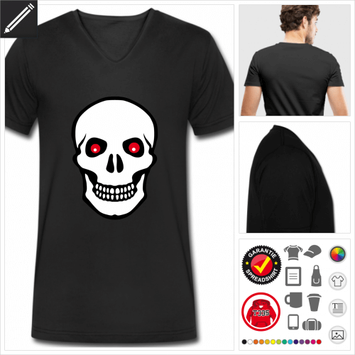 Schädel T-Shirt für Männer personalisieren
