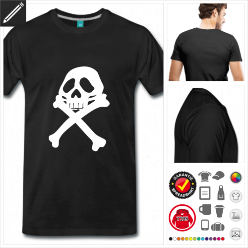 basic Totenkopf T-Shirt online Druckerei, hhe Qualitt