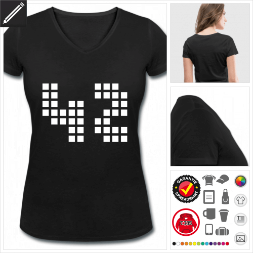 Frauen Nerd T-Shirt selbst gestalten. Druck ab 1 Stuck