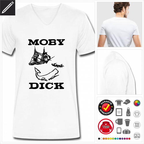 Moby Dick T-Shirt online Druckerei, hhe Qualitt