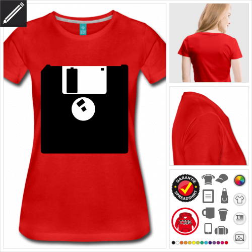 premium Floppy Disk T-Shirt online gestalten