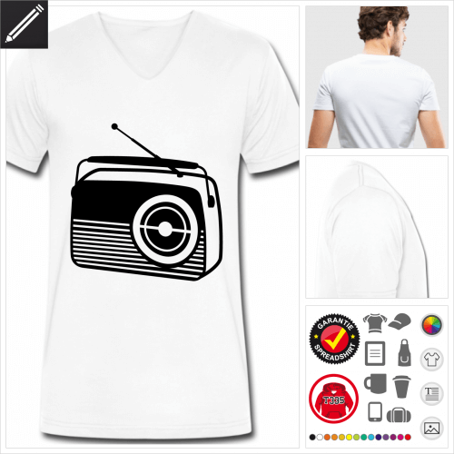 Radio Kurzarmshirt zu gestalten