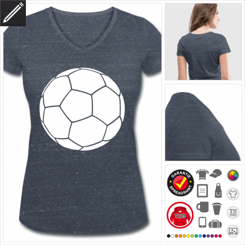 rotes Fuball ball T-Shirt online gestalten