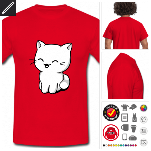 rotes Ktzchen T-Shirt online zu gestalten