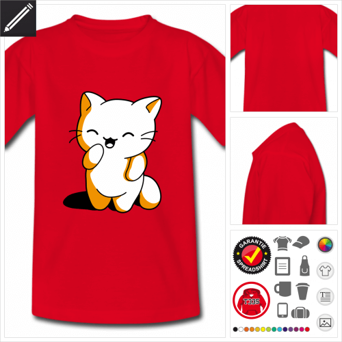 Kinder Ktzchen kawaii T-Shirt selbst gestalten