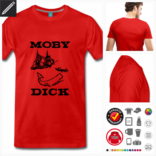 rotes Buch T-Shirt online gestalten