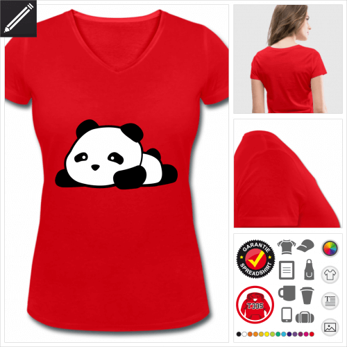 Panda T-Shirt selbst gestalten. Online Druckerei