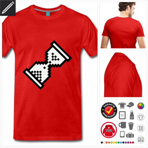 rotes Pixelart T-Shirt online zu gestalten