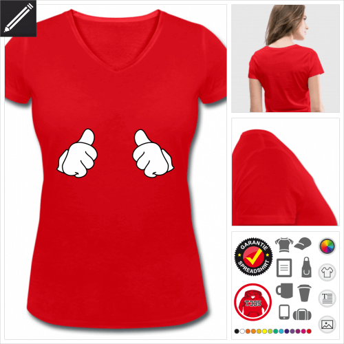 Daumen T-Shirt online Druckerei, höhe Qualität