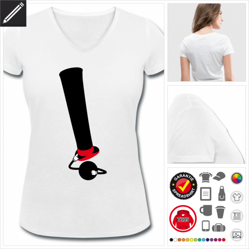 rotes Humor T-Shirt gestalten, Druck ab 1 Stuck