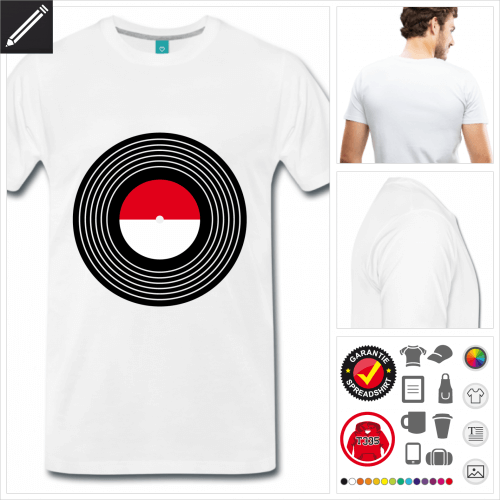 Männer Vinyl T-Shirt online Druckerei, höhe Qualität