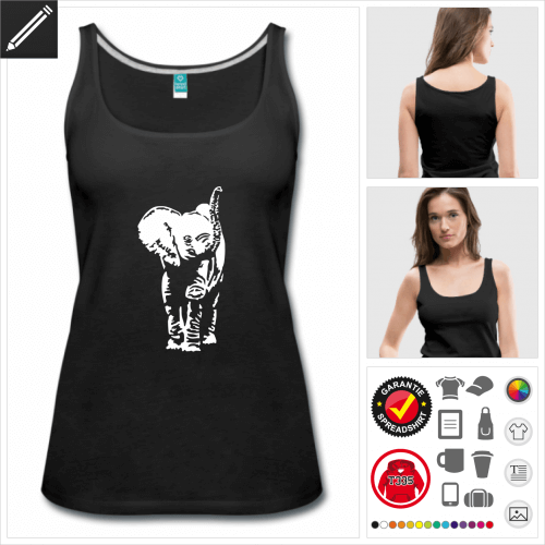 Elefanten Tank Top online gestalten