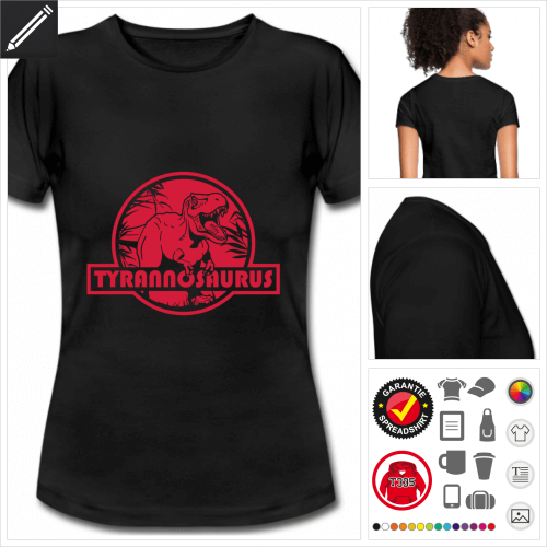 Tyrannosaurus Rex Kurzarmshirt personalisieren