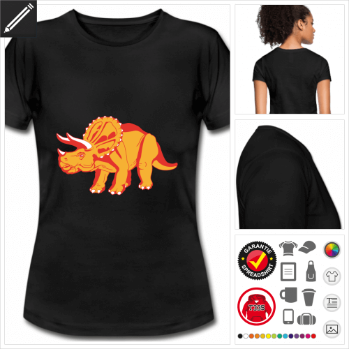 basic Dinosaurier T-Shirt selbst gestalten. Druck ab 1 Stuck