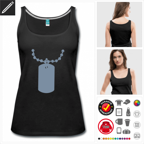 Metallmarke Tank Top selbst gestalten. Online Druckerei