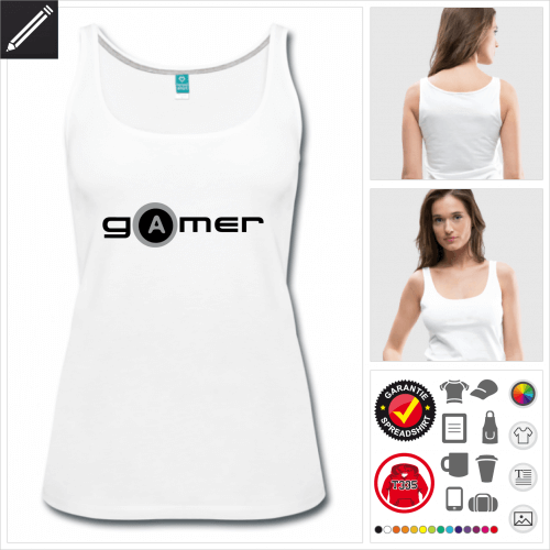 Frauen Gamer T-Shirt online Druckerei, hhe Qualitt