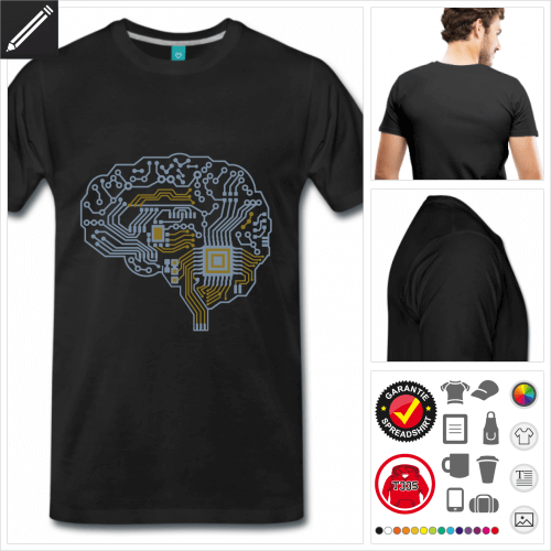 Gehirn PCB T-Shirt online zu gestalten