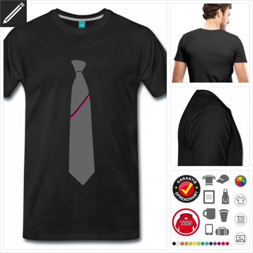 schwarzes Falsche Krawatte T-Shirt zu gestalten