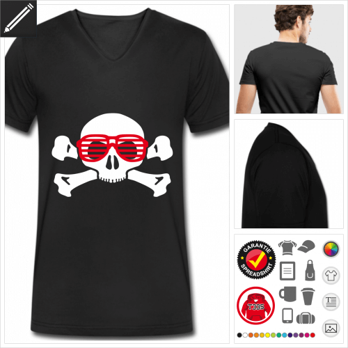 schwarzes Nerd T-Shirt selbst gestalten. Online Druckerei