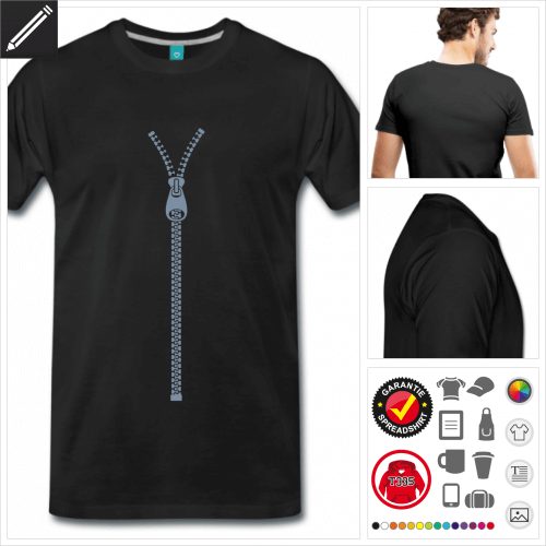 Zipper T-Shirt zu gestalten