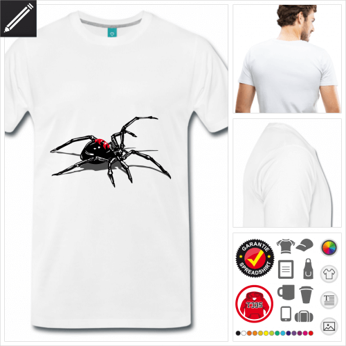 weisses Black Widow T-Shirt zu gestalten