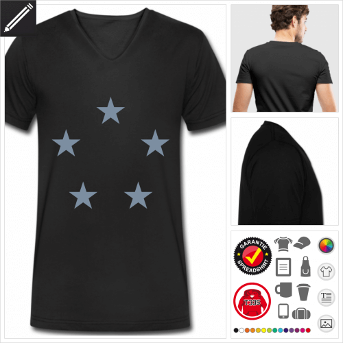 Stars T-Shirt online Druckerei, hhe Qualitt