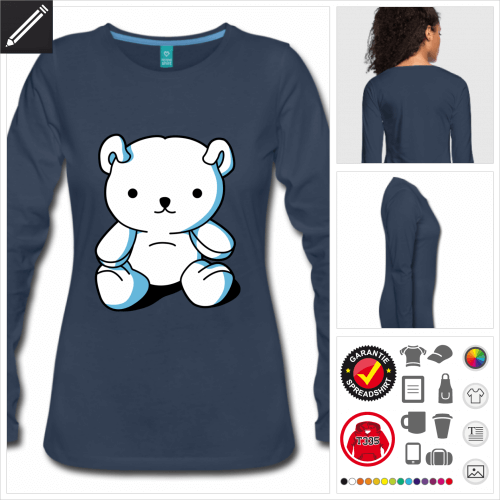 Teddybr Kawaii T-Shirt selbst gestalten. Druck ab 1 Stuck