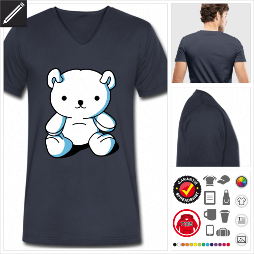 blaues Teddybr T-Shirt selbst gestalten