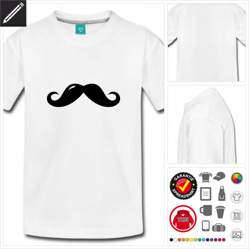 Teenager moustache T-Shirt online zu gestalten