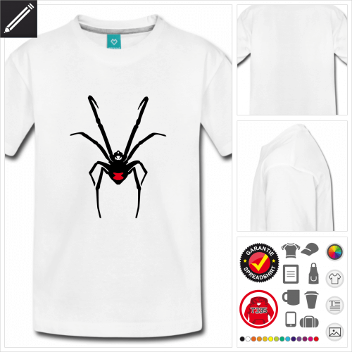 Teenager Spinne T-Shirt selbst gestalten